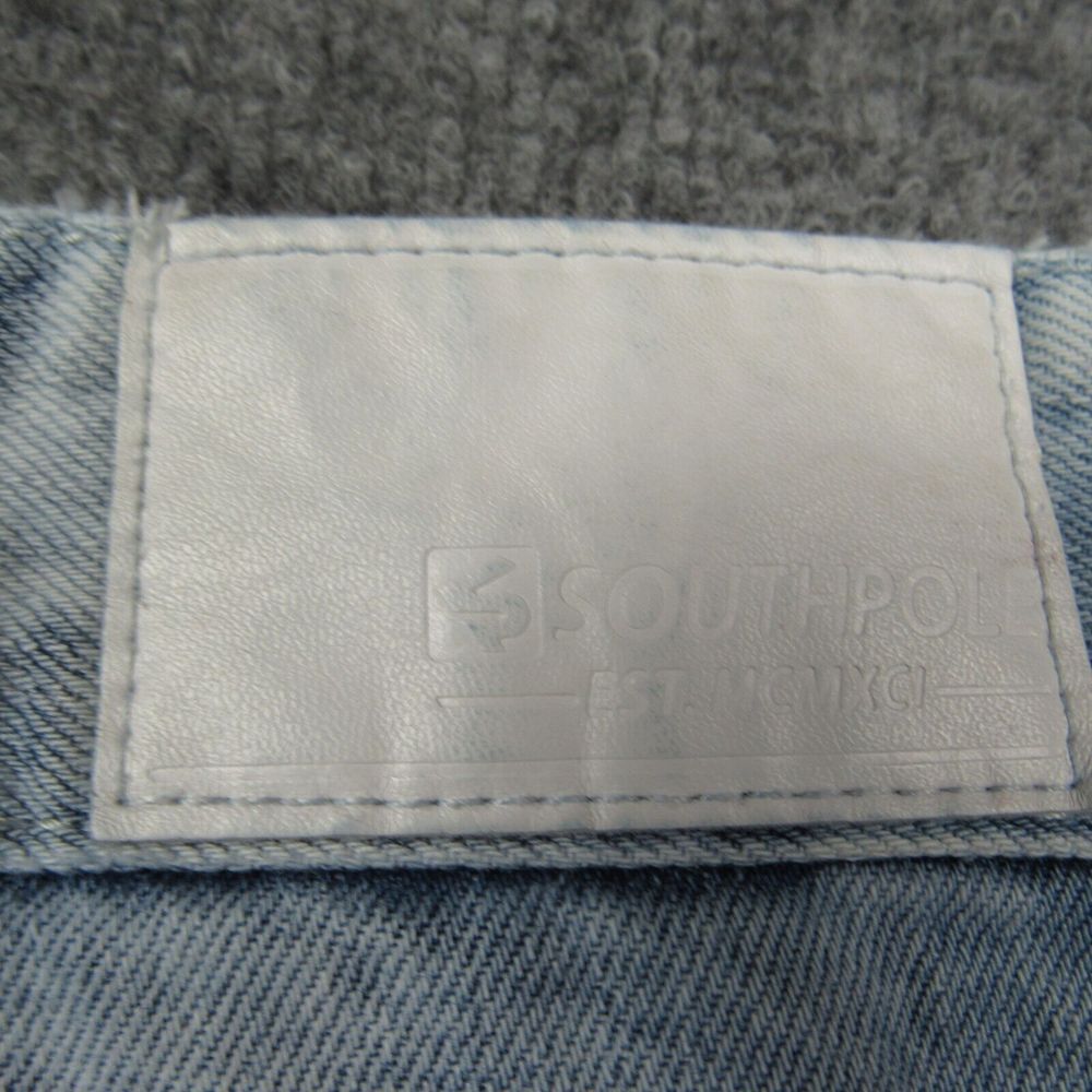 Southpole Shorts Men 48x12 Distressed Jean Blue Baggy Hip Hop Skate Jorts Faded - Picture 11 of 12